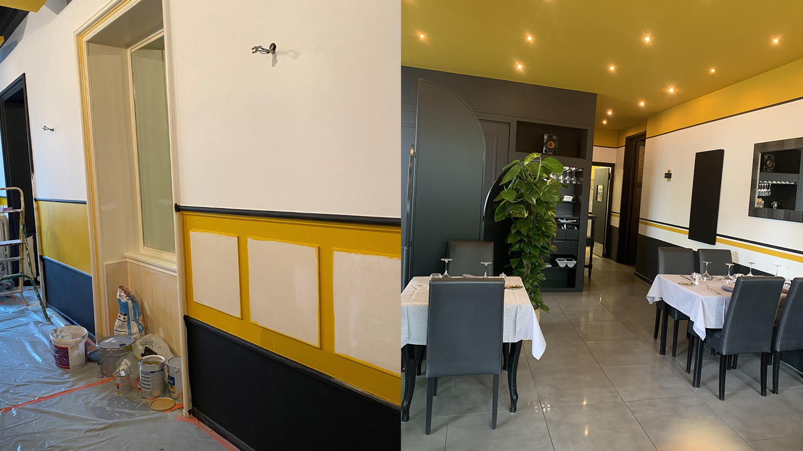 Rénovation de la salle du restaurant La Gare à Feurs